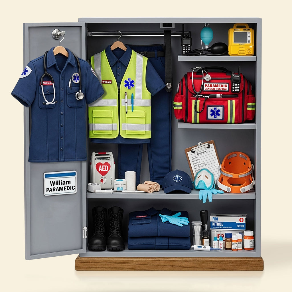 EMS Worker Personal Locker Plaque - Personalized Gifts For Paramedic EMT 01qhti060625