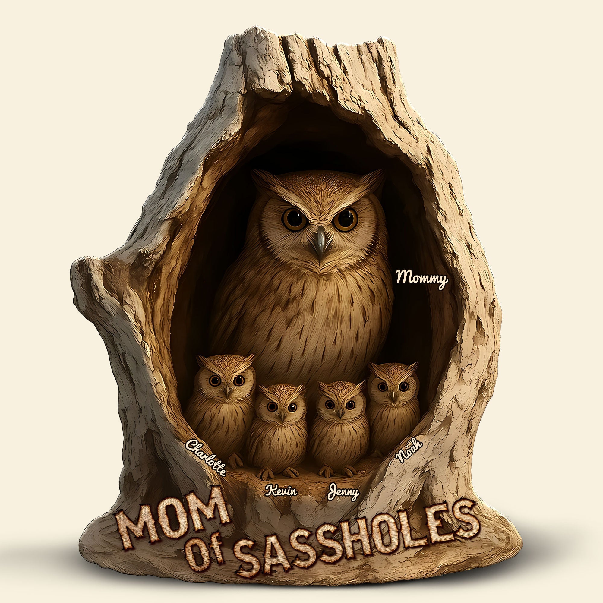 Personalized Gifts For Mom Plaque Mother's Day Owl Mom 04OHTI010425