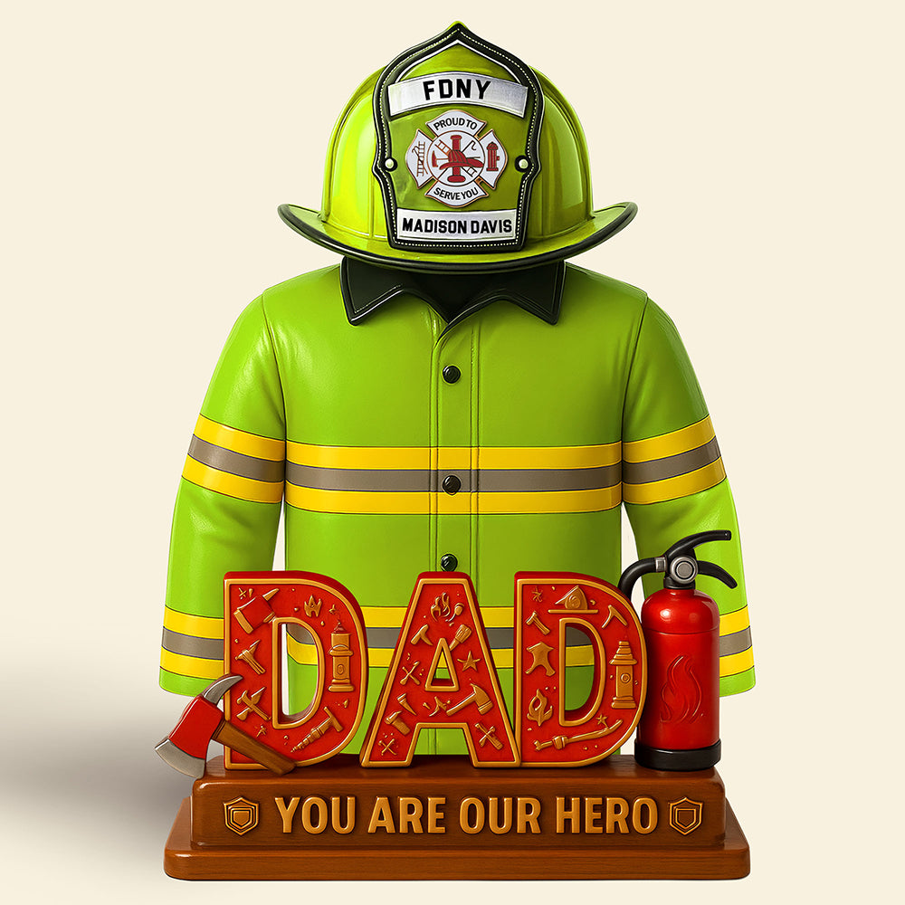 Firefighter Dad Acrylic Plaque - Personalized Gifts For Dad 01OHTI150525
