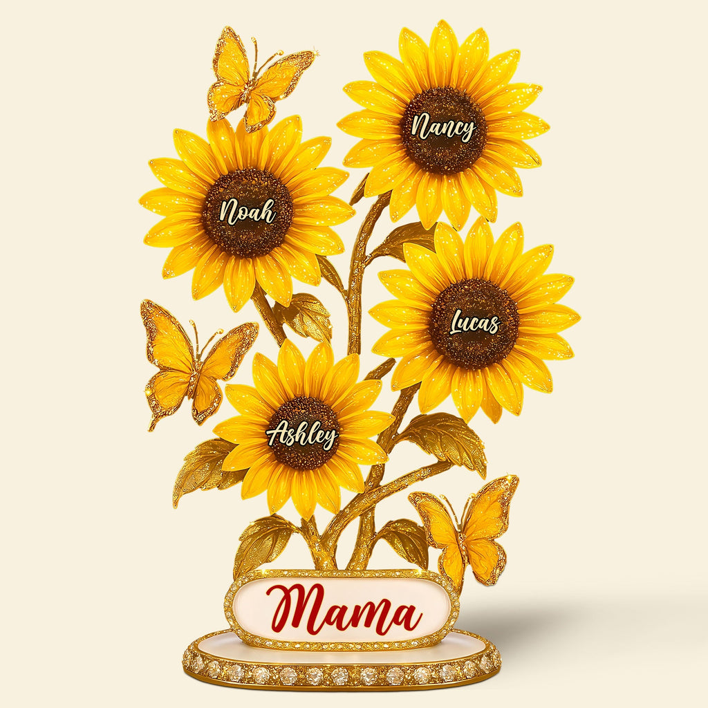 Personalized Gifts For Mom Plaque Sunflower Mama 02xqti140425