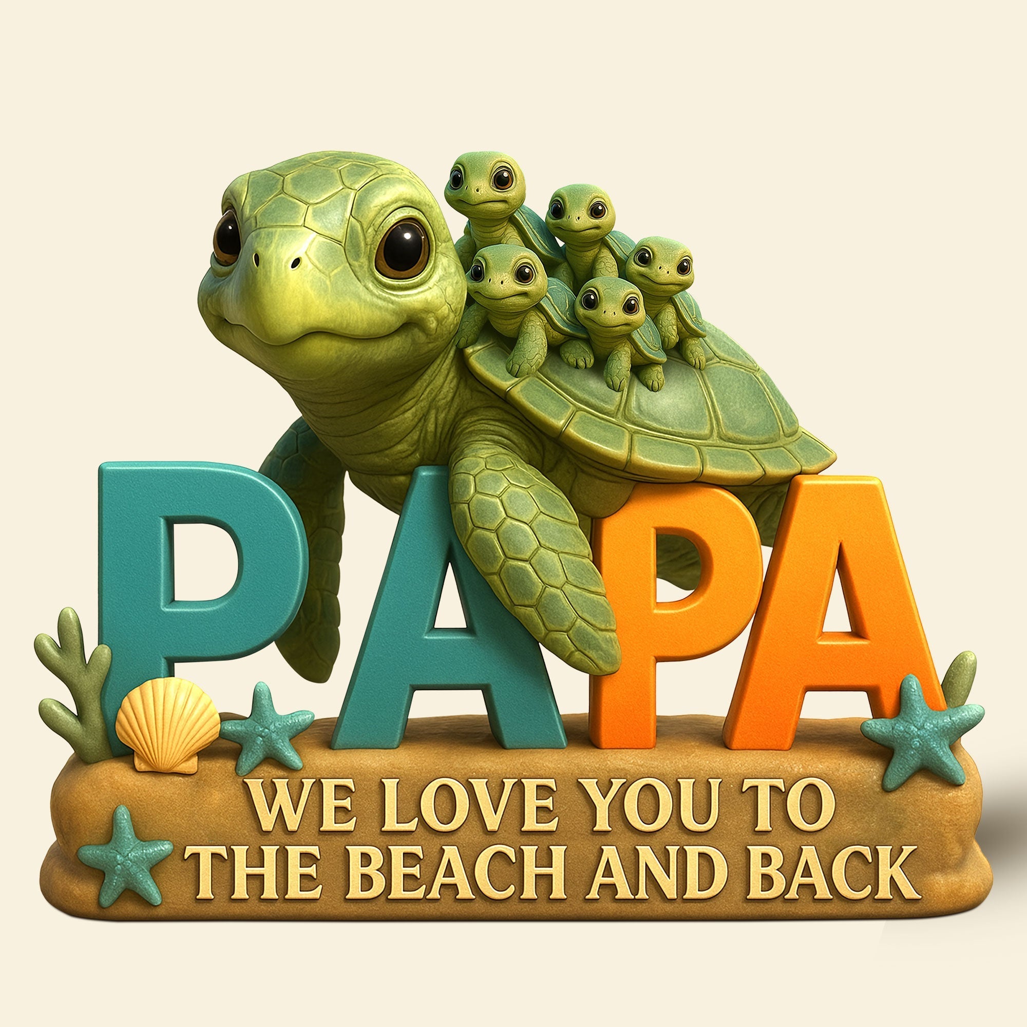 Turtle Dad Acrylic Plaque - Personalized Gifts For Dad 04TGTI030525