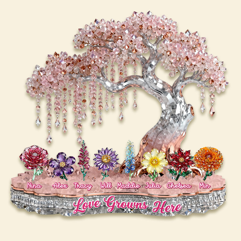 Floral Garden Acrylic Plaque - Personalized For Grandma/ Mom 02KIMG050226