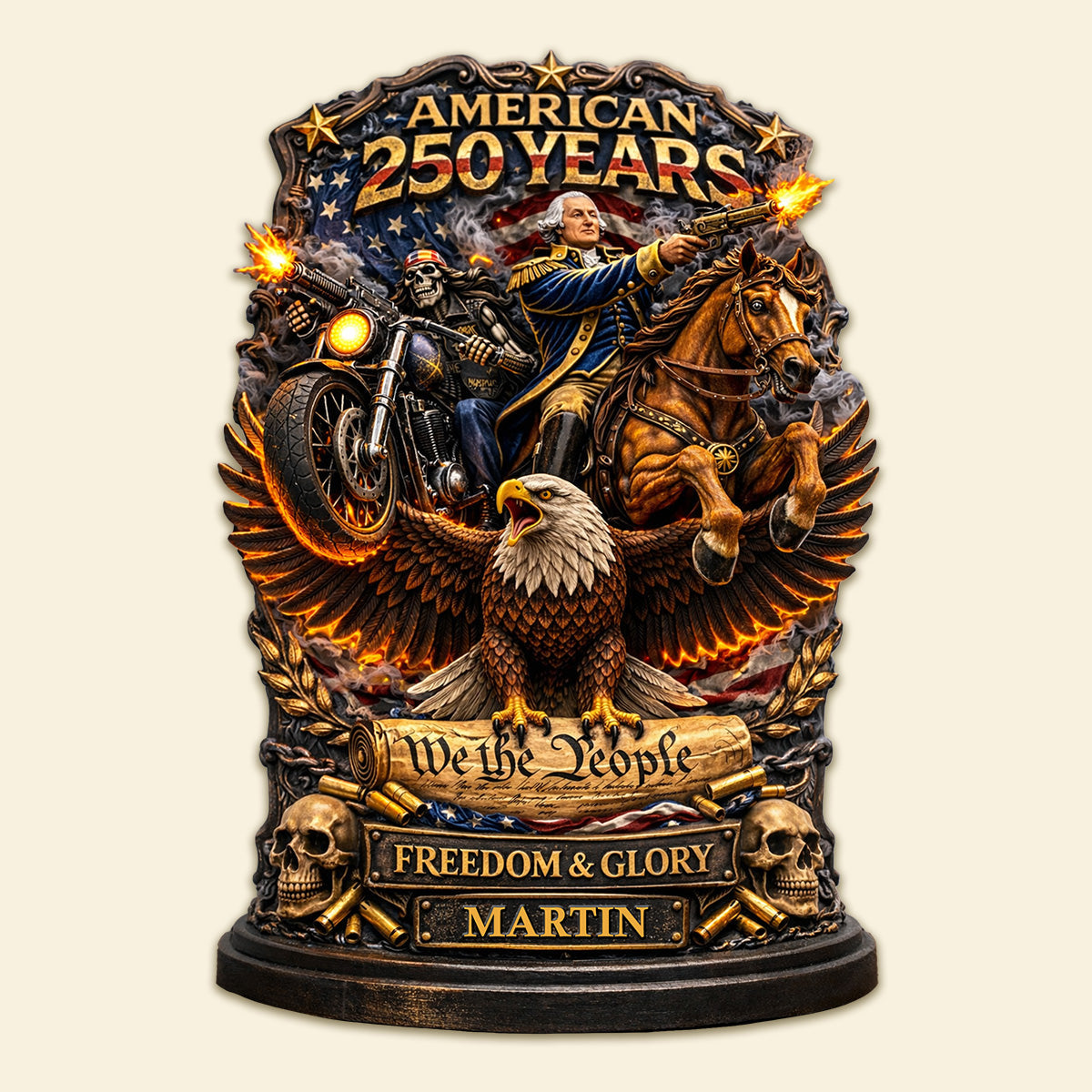 250 Years Anniversary Acrylic Plaque - Personalized Gifts For Veteran Plaque 01TYMG050326