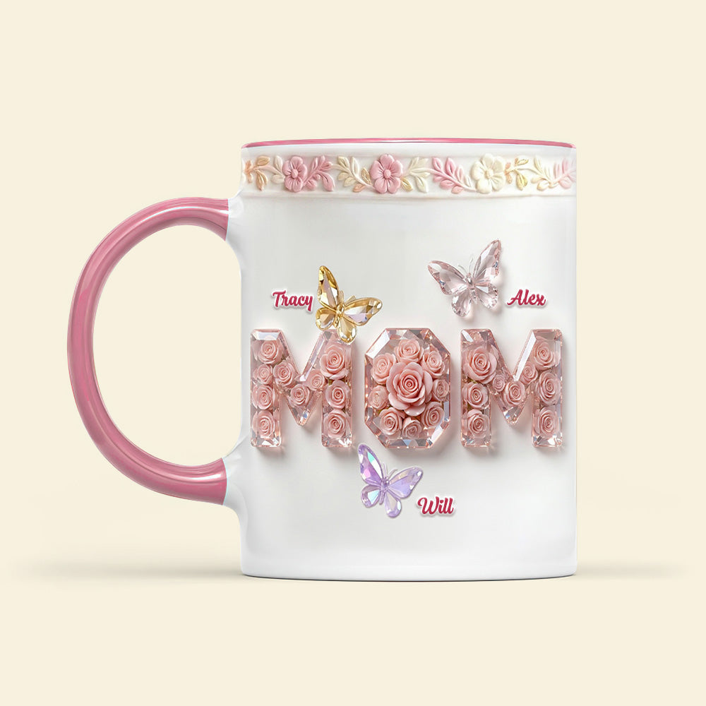 Mom Floral Accent Mug - Personalized Gifts For Mom 02KIMG230226