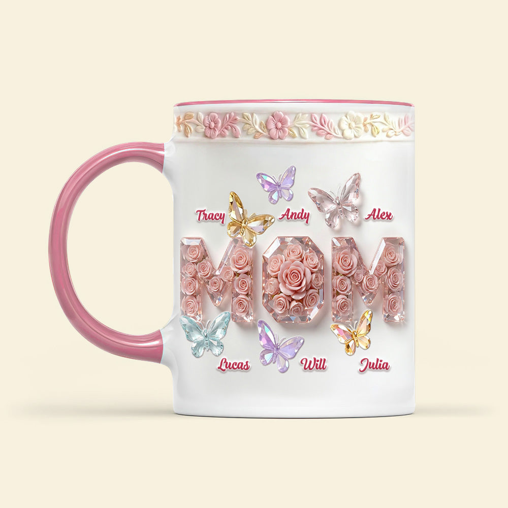 Mom Floral Accent Mug - Personalized Gifts For Mom 02KIMG230226