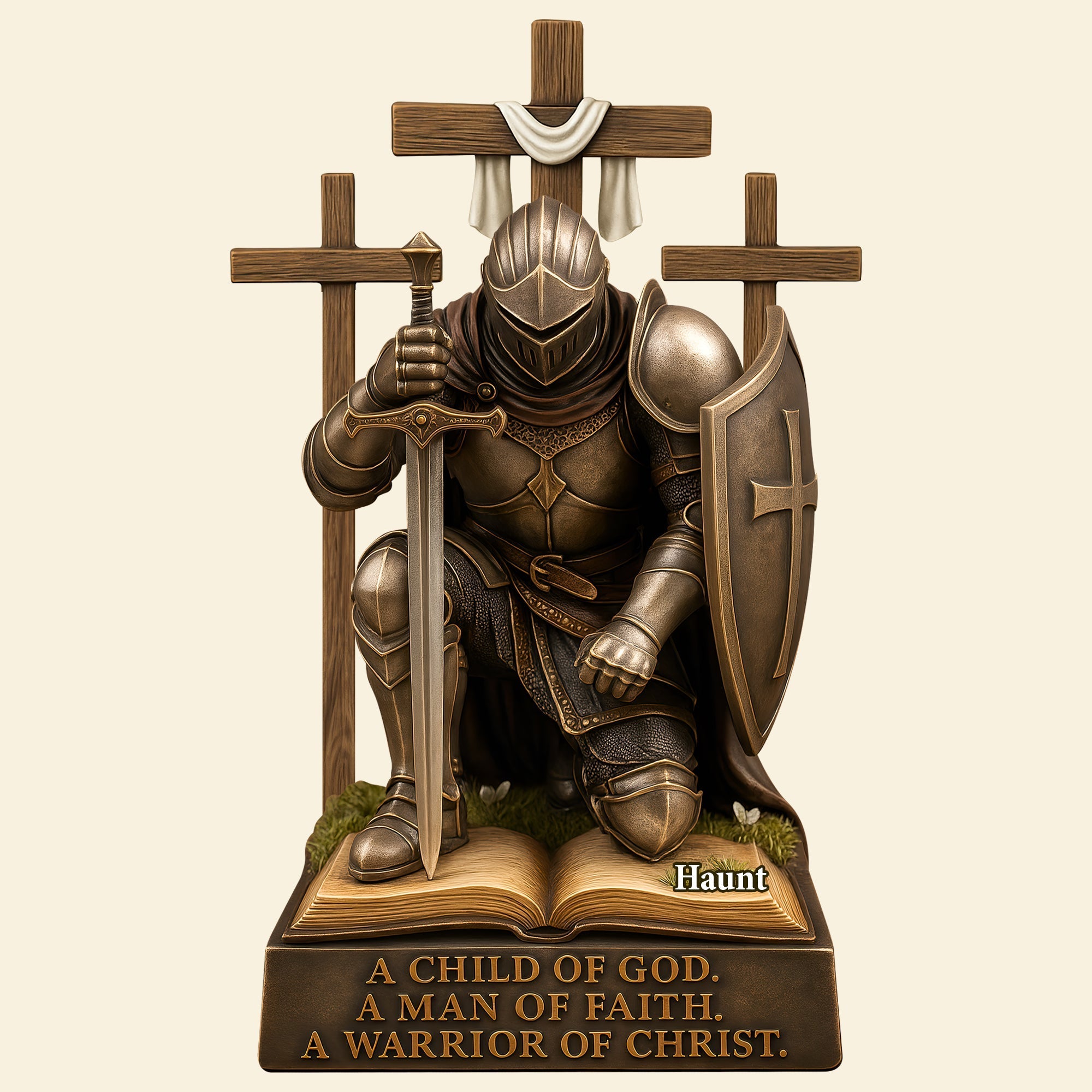 Knight Of Faith Acrylic Plaque – Personalized Christian Christmas Gifts 03HULU130525