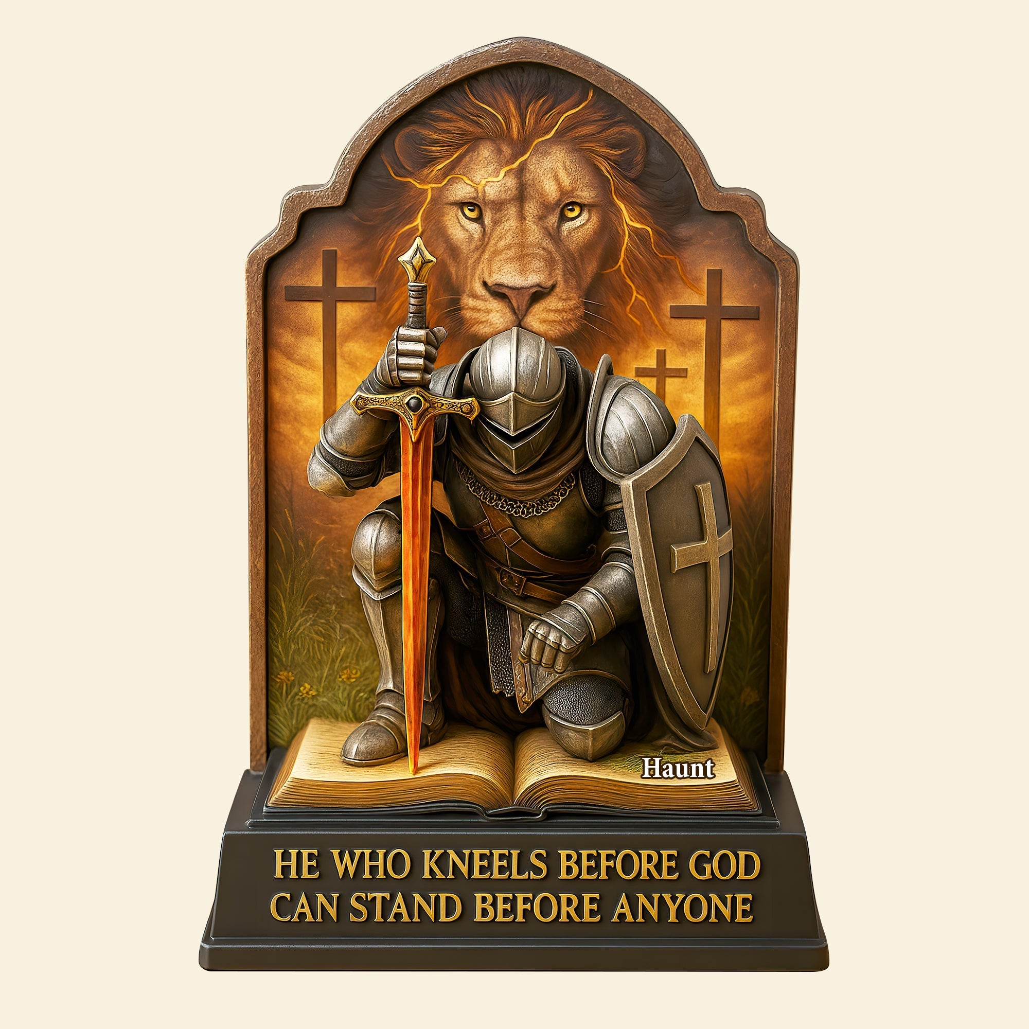 The Man Kneels Before God Acrylic Plaque - Personalized Christmas Gifts For Jesus Lover 01HULU140525