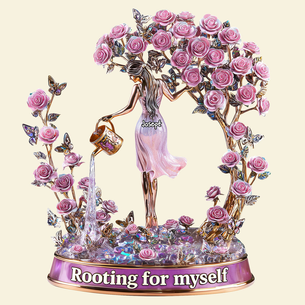 Rooting For Myself Acrylic Plaque - Personalized Gifts For Garden Lovers 05tglu170525
